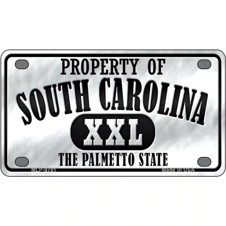 Property Of South Carolina Novelty Metal License Plate 4" x 2.2" (MLP)