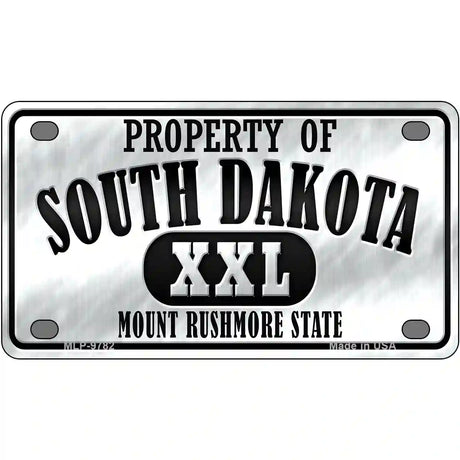 Property Of South Dakota Novelty Metal License Plate 4" x 2.2" (MLP)