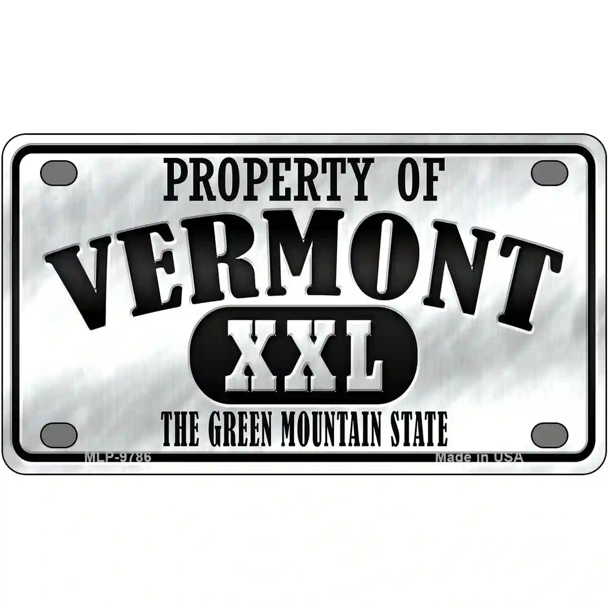 Property Of Vermont Novelty Metal License Plate 4" x 2.2" (MLP)