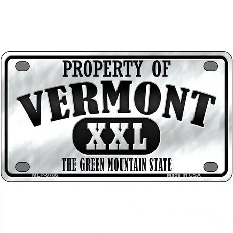 Property Of Vermont Novelty Metal License Plate 4" x 2.2" (MLP)