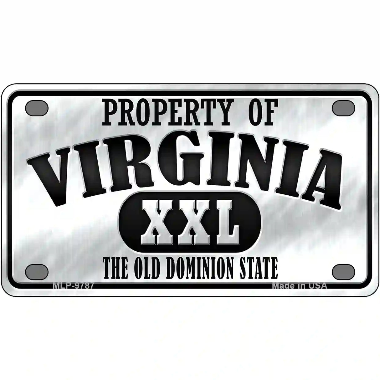 Property Of Virginia Novelty Metal License Plate 4" x 2.2" (MLP)