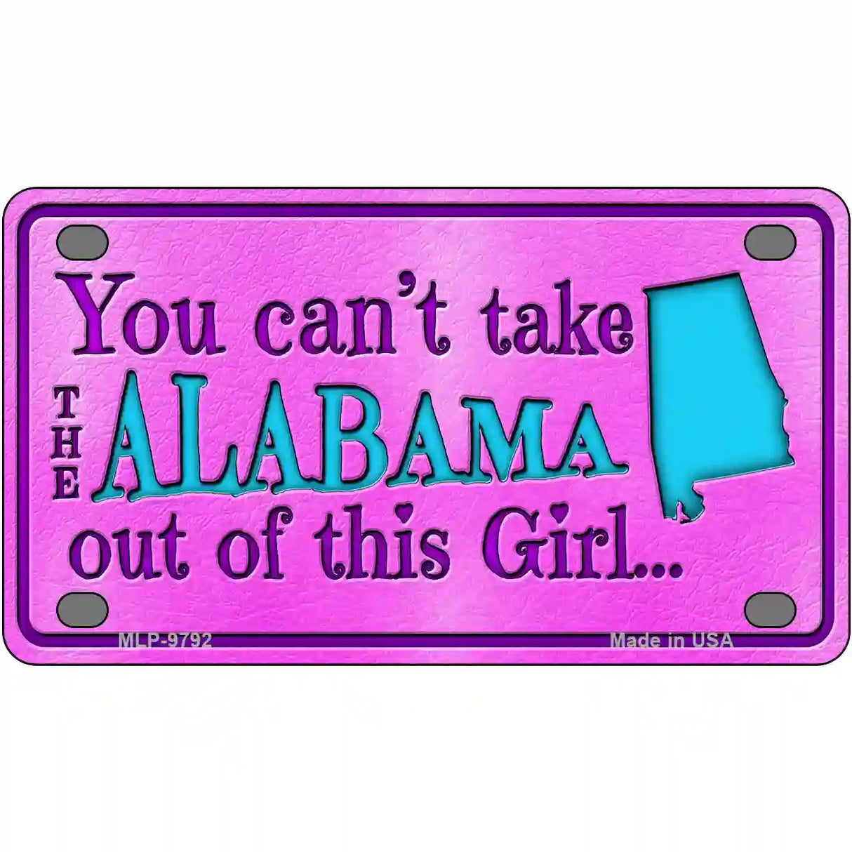 Alabama Girl Novelty Metal License Plate 4" x 2.2" (MLP)