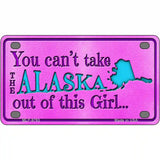 Alaska Girl Novelty Metal License Plate 4" x 2.2" (MLP)