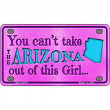 Arizona Girl Novelty Metal License Plate 4" x 2.2" (MLP)