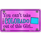 Colorado Girl Novelty Metal License Plate 4" x 2.2" (MLP)