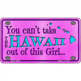 Hawaii Girl Novelty Metal License Plate 4" x 2.2" (MLP)