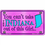 Indiana Girl Novelty Metal License Plate 4" x 2.2" (MLP)