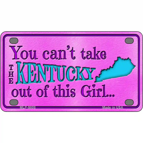 Kentucky Girl Novelty Metal License Plate 4" x 2.2" (MLP)