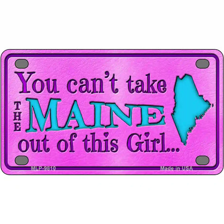 Maine Girl Novelty Metal License Plate 4" x 2.2" (MLP)