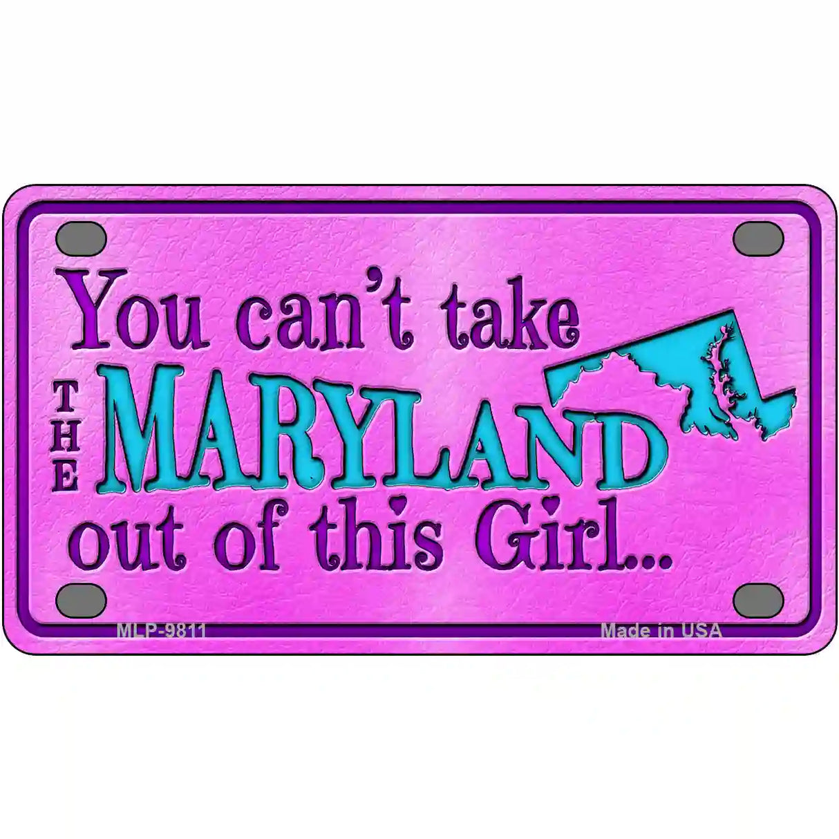 Maryland Girl Novelty Metal License Plate 4" x 2.2" (MLP)