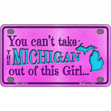 Michigan Girl Novelty Metal License Plate 4" x 2.2" (MLP)