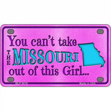 Missouri Girl Novelty Metal License Plate 4" x 2.2" (MLP)