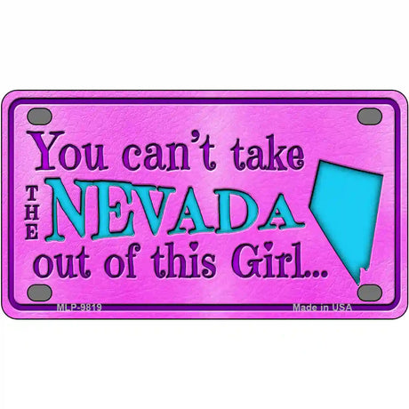 Nevada Girl Novelty Metal License Plate 4" x 2.2" (MLP)