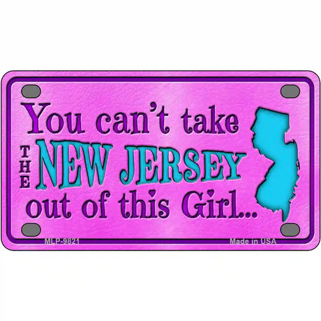 New Jersey Girl Novelty Metal License Plate 4" x 2.2" (MLP)