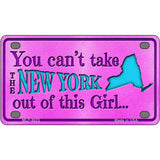 New York Girl Novelty Metal License Plate 4" x 2.2" (MLP)