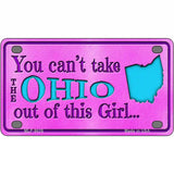 Ohio Girl Novelty Metal License Plate 4" x 2.2" (MLP)