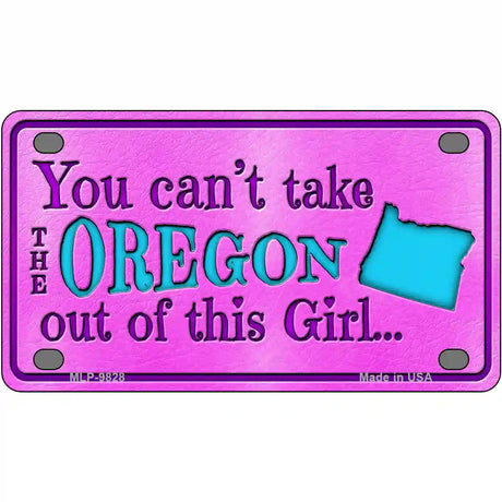 Oregon Girl Novelty Metal License Plate 4" x 2.2" (MLP)