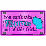 Wisconsin Girl Novelty Metal License Plate 4" x 2.2" (MLP)