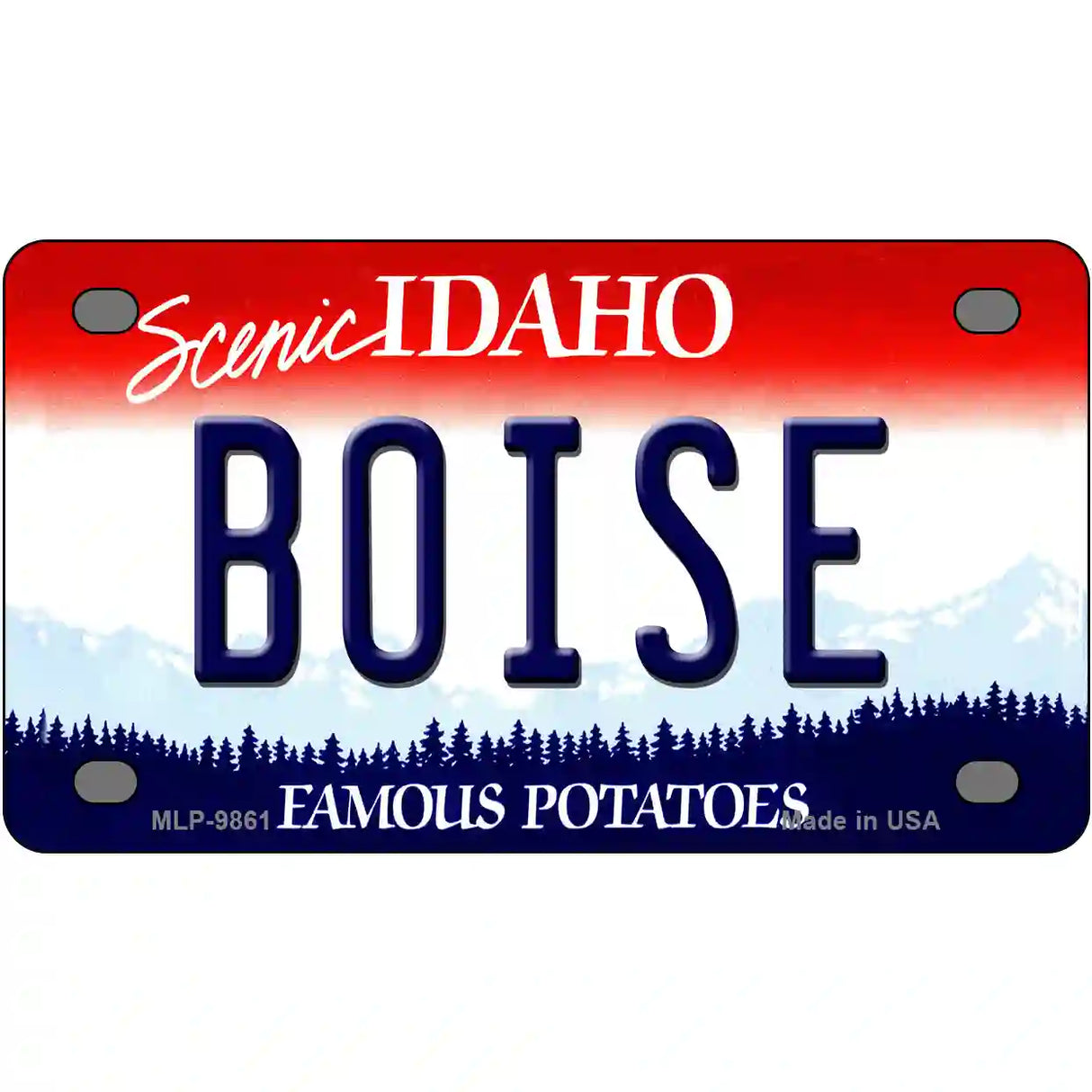 Boise Idaho Metal Novelty License Plate