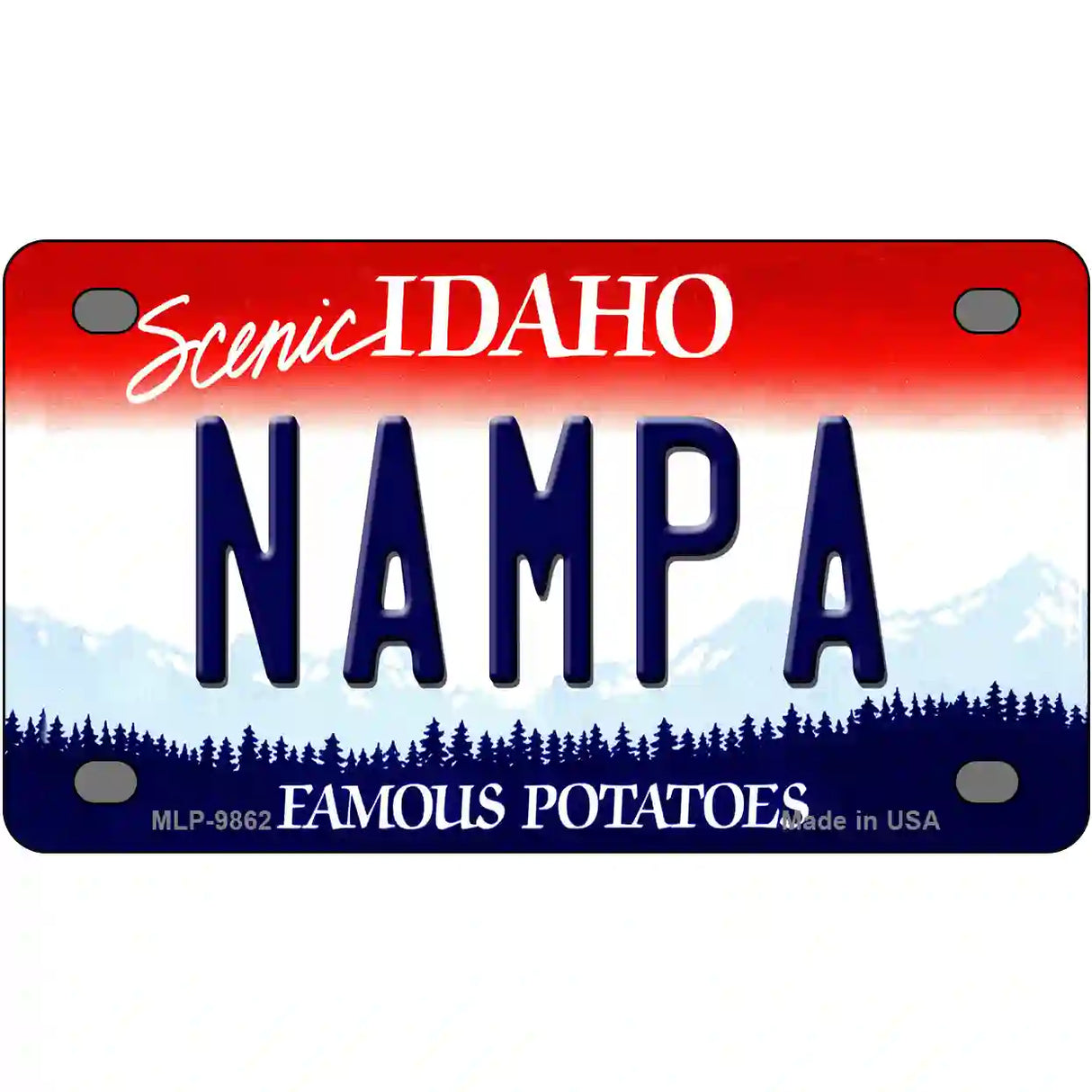 Nampa Idaho Metal Novelty License Plate