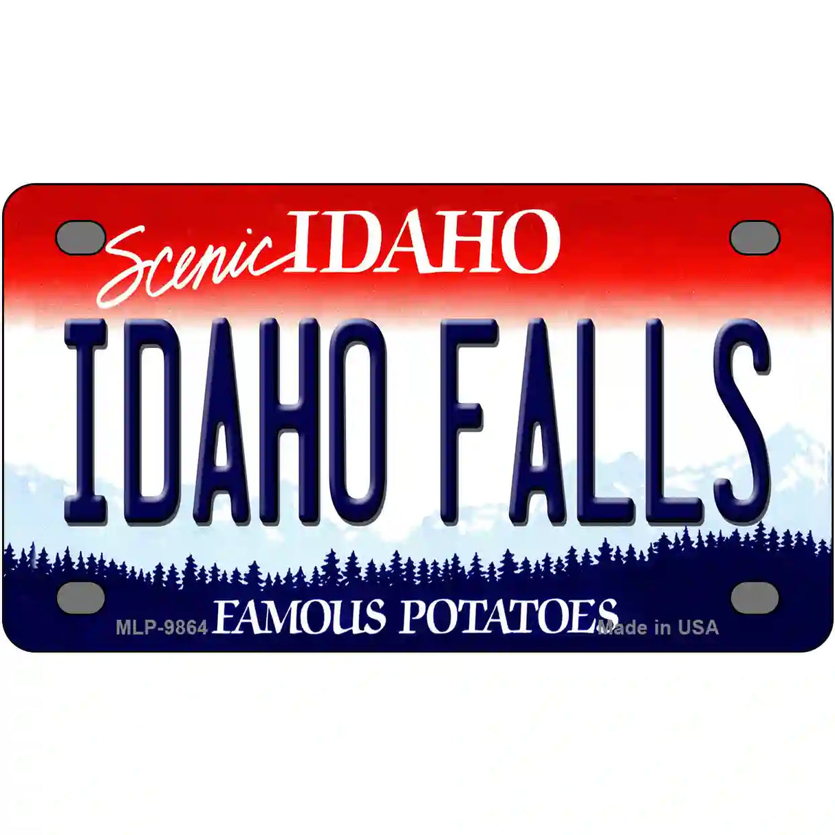 Idaho Falls Idaho Metal Novelty License Plate 4" x 2.2" (MLP)