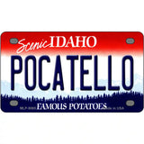 Pocatello Idaho Metal Novelty License Plate 4" x 2.2" (MLP)