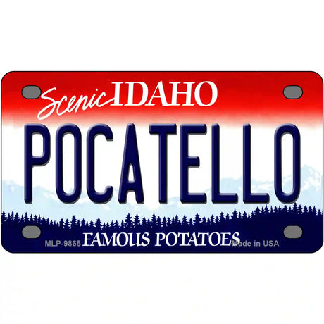 Pocatello Idaho Metal Novelty License Plate 4" x 2.2" (MLP)