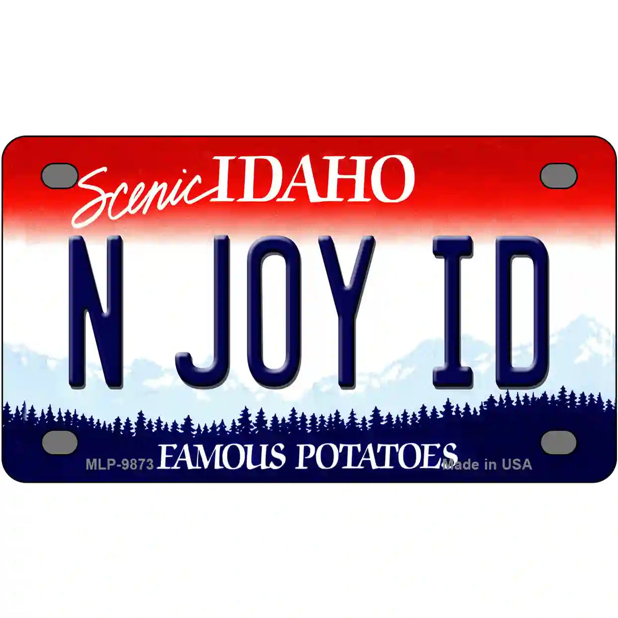 N Joy ID Idaho Metal Novelty License Plate 4" x 2.2" (MLP)