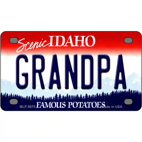 Grandpa Idaho Metal Novelty License Plate 4" x 2.2" (MLP)