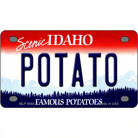 Potato Idaho Metal Novelty License Plate 4" x 2.2" (MLP)