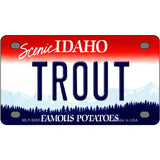 Trout Idaho Metal Novelty License Plate 4" x 2.2" (MLP)