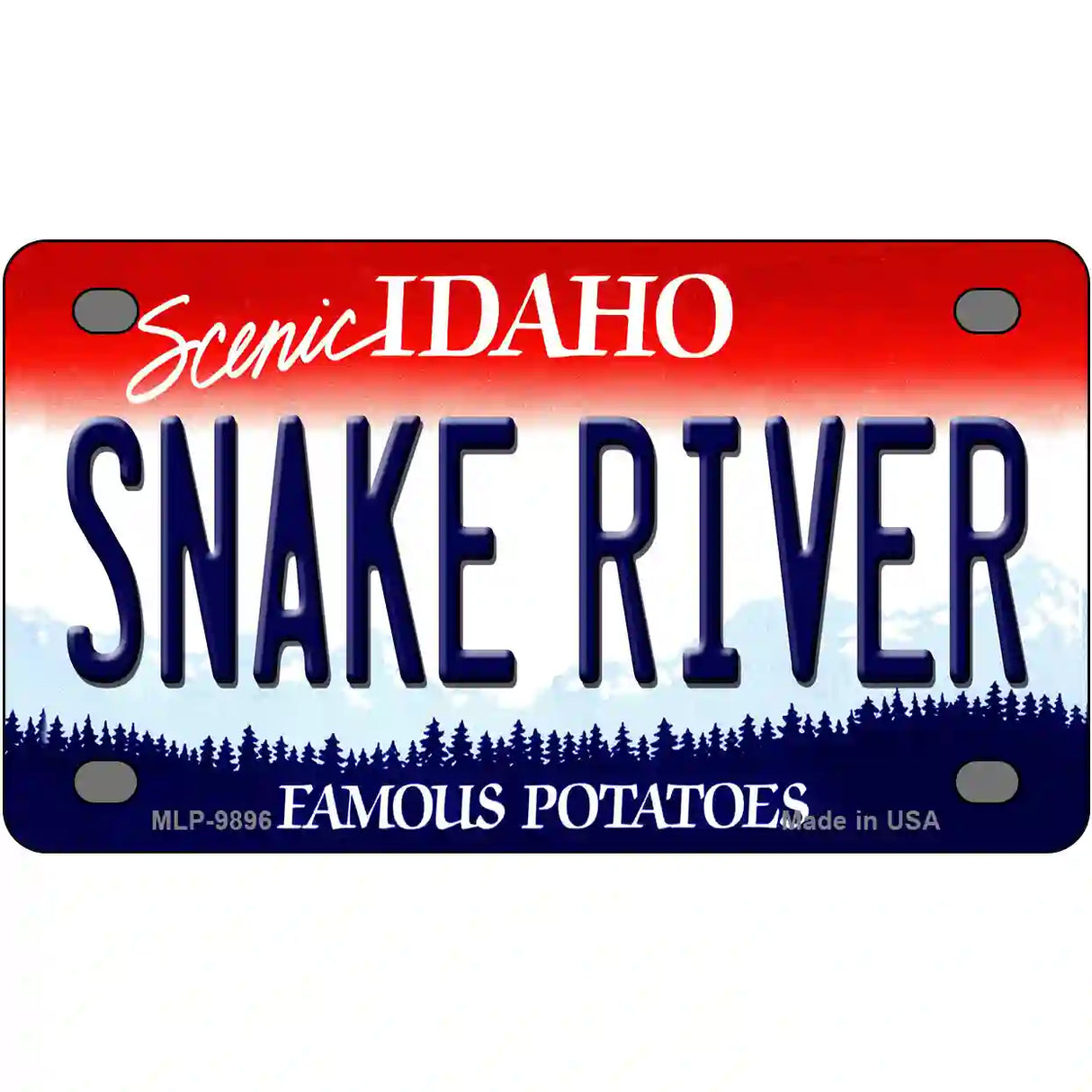 Snake River Idaho Metal Novelty License Plate 4" x 2.2" (MLP)