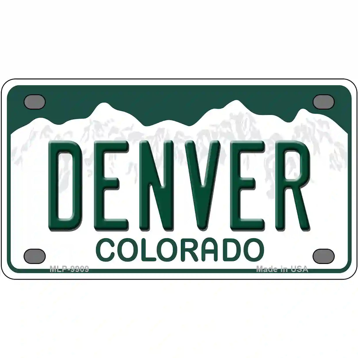 Denver Colorado Metal Novelty License Plate 4" x 2.2" (MLP)