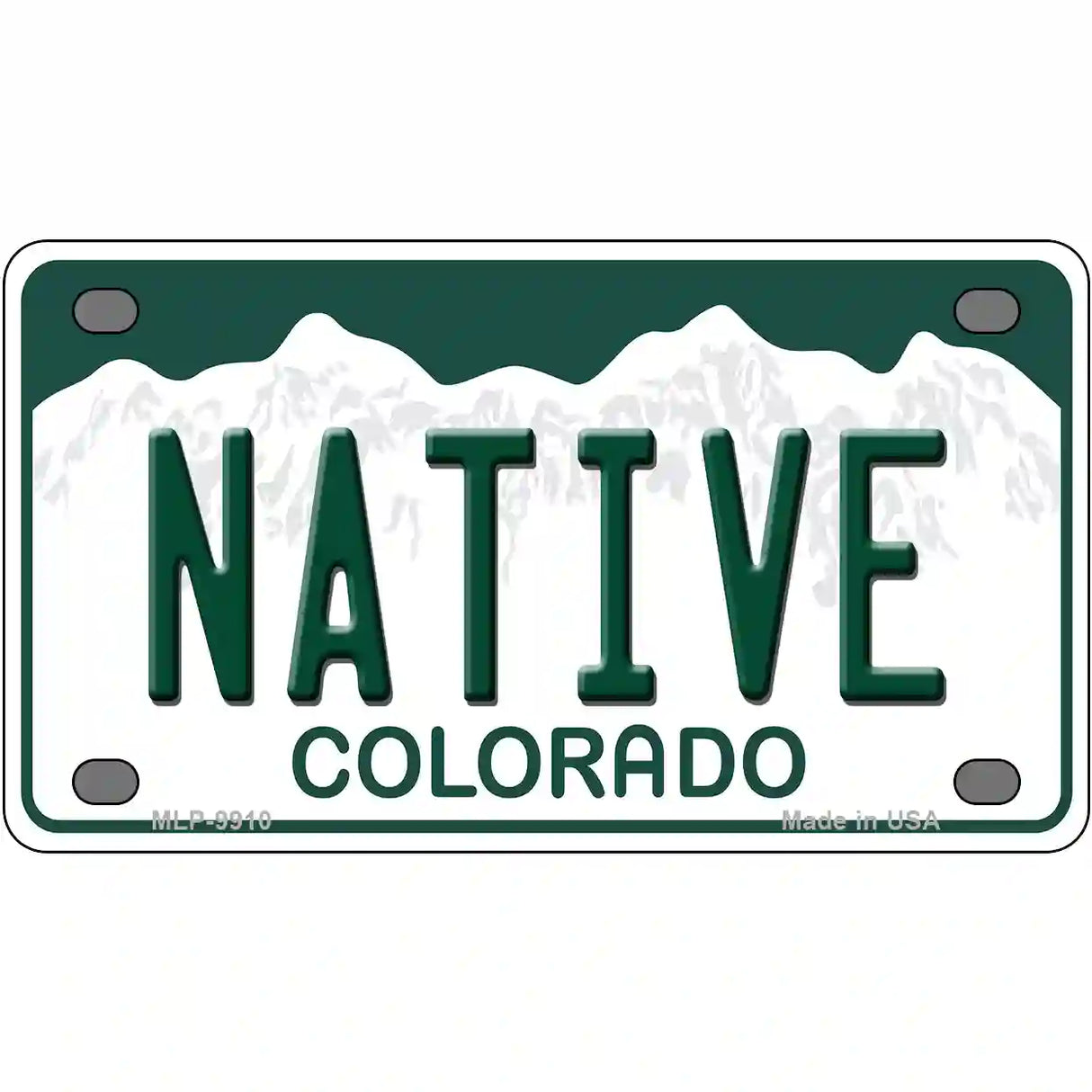 Native Colorado Metal Novelty License Plate 4" x 2.2" (MLP)