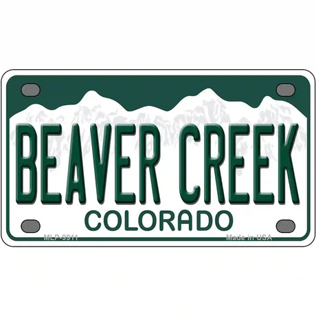 Beaver Creek Colorado Metal Novelty License Plate 4" x 2.2" (MLP)