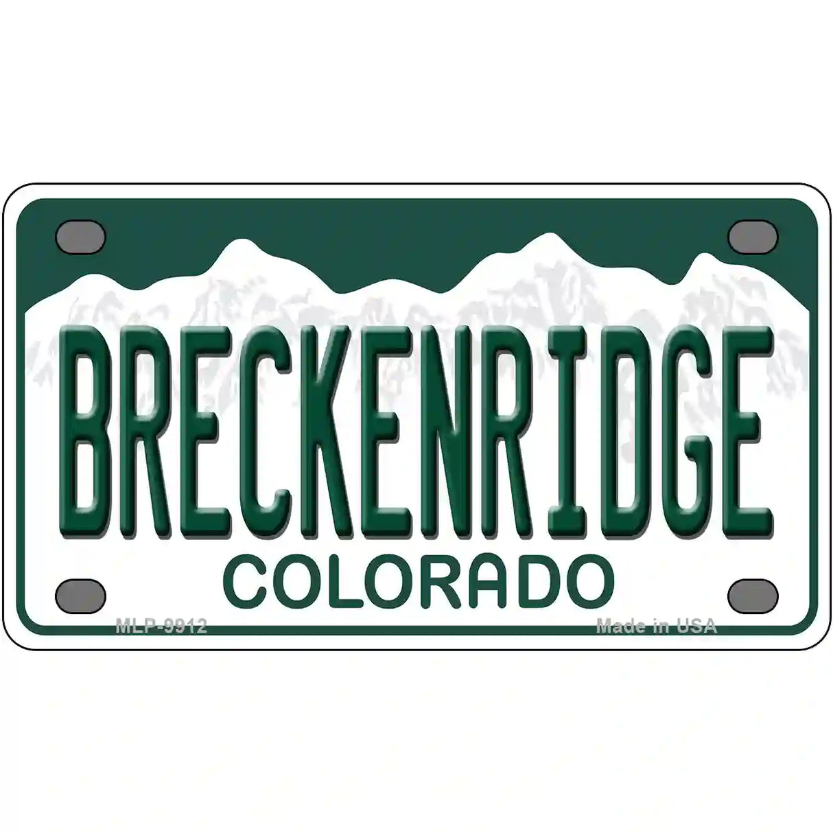 Breckenridge Colorado Metal Novelty License Plate 4" x 2.2" (MLP)