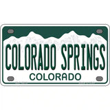 Colorado Springs Colorado Metal Novelty License Plate 4" x 2.2" (MLP)