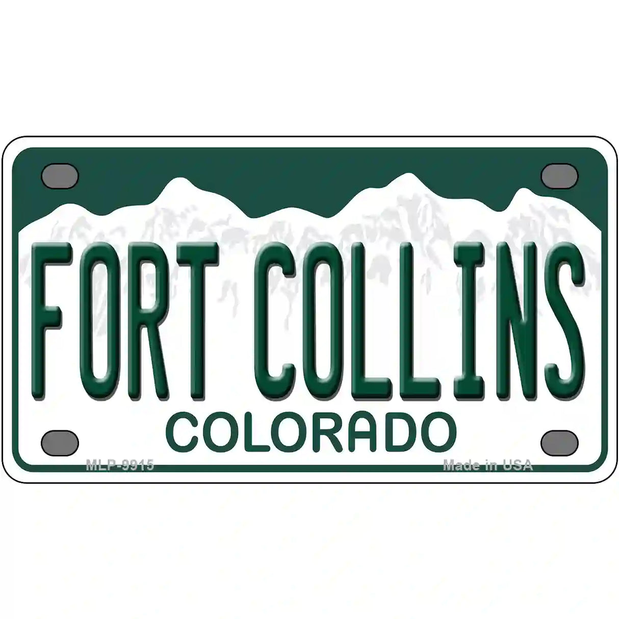 Fort Collins Colorado Metal Novelty License Plate 4" x 2.2" (MLP)