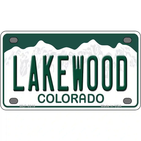 Lakewood Colorado Metal Novelty License Plate 4" x 2.2" (MLP)