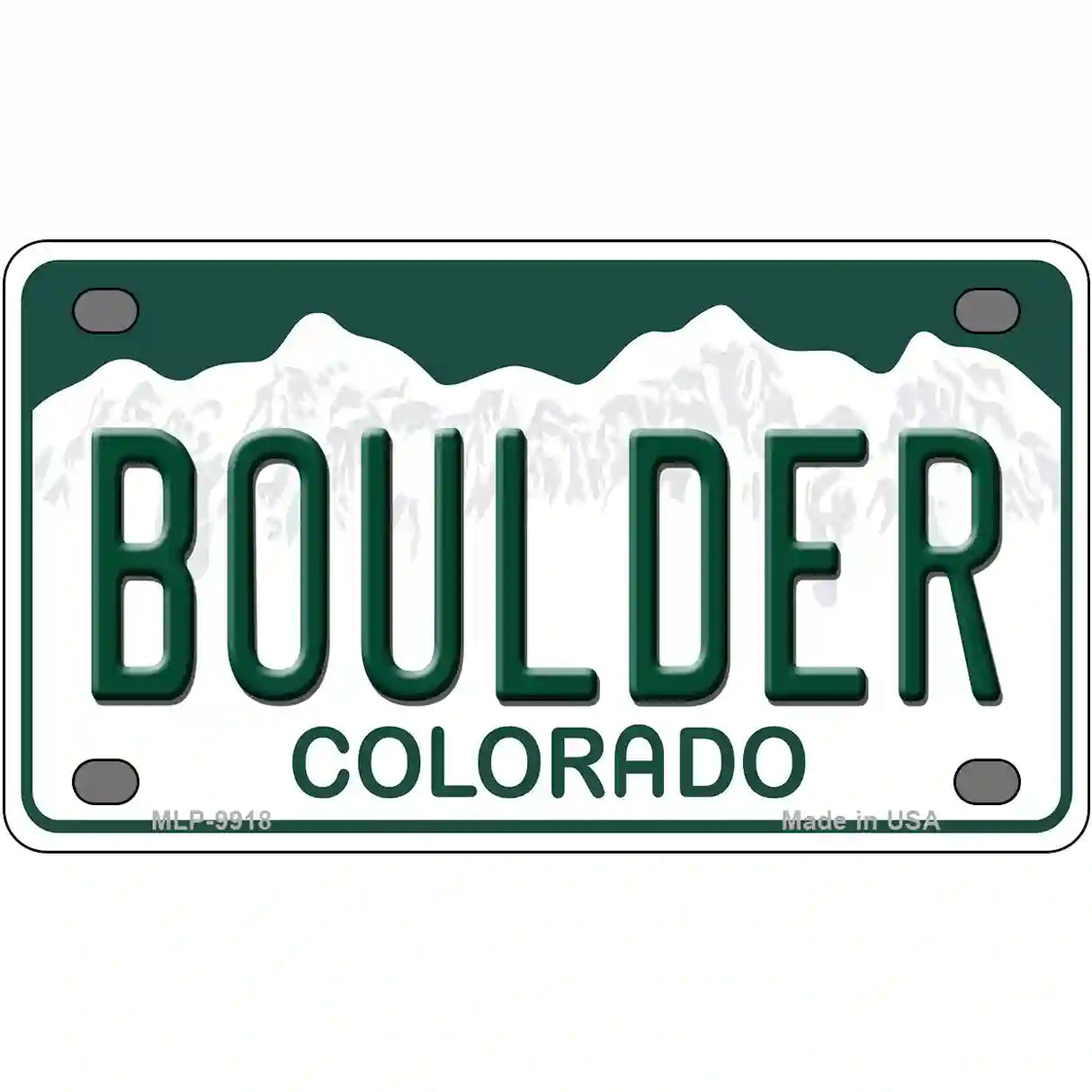 Boulder Colorado Metal Novelty License Plate 4" x 2.2" (MLP)