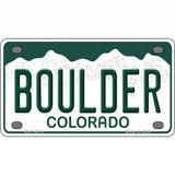 Boulder Colorado Metal Novelty License Plate 4" x 2.2" (MLP)