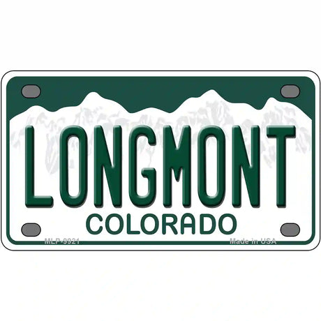 Longmont Colorado Metal Novelty License Plate 4" x 2.2" (MLP)