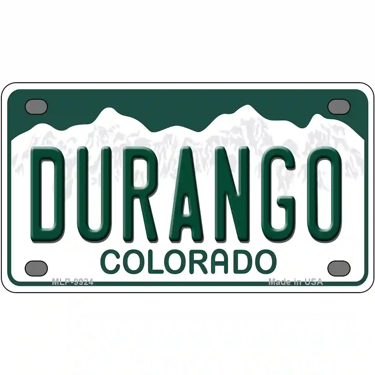 Durango Colorado Metal Novelty License Plate 4" x 2.2" (MLP)