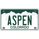 Aspen Colorado Metal Novelty License Plate 4" x 2.2" (MLP)