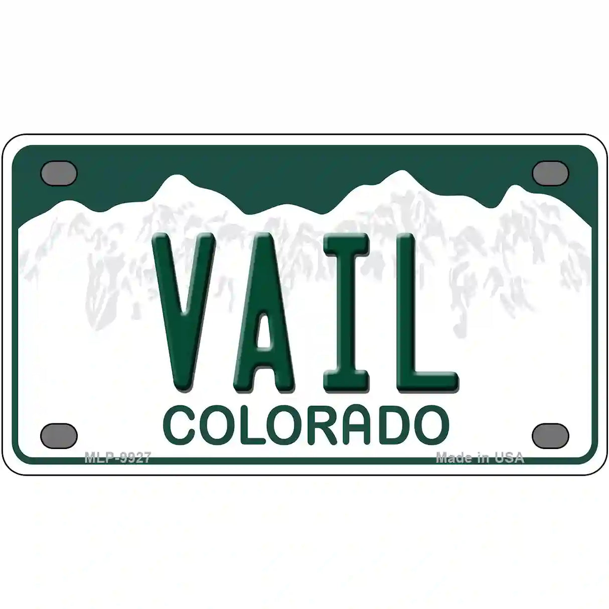 Vail Colorado Metal Novelty License Plate 4" x 2.2" (MLP)