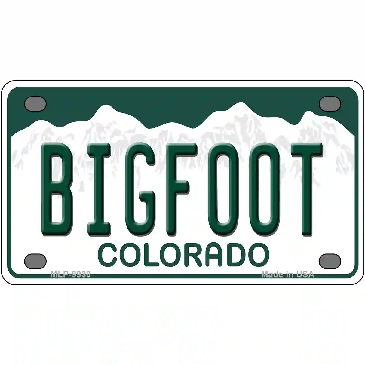 Bigfoot Colorado Metal Novelty License Plate 4" x 2.2" (MLP)