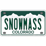 Snowmass Colorado Metal Novelty License Plate 4" x 2.2" (MLP)