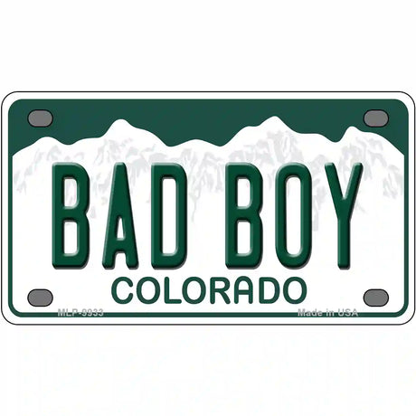 Bad Boy Colorado Metal Novelty License Plate 4" x 2.2" (MLP)