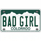 Bad Girl Colorado Metal Novelty License Plate 4" x 2.2" (MLP)