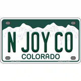 N Joy CO Colorado Metal Novelty License Plate 4" x 2.2" (MLP)